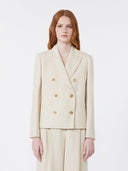 Blazer en viscose et lin - Beige