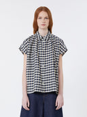 Chemise en batavia de coton et ramie - Bleu