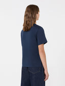 T-shirt simple en coton - Bleu