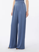 Pantalon en satin léger - Gris bleu