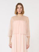 Veste courte en organza de soie - Poudre