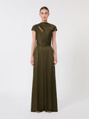 Combinaison en envers satin - Vert mousse