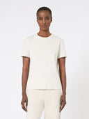 T-shirt brodé en jersey - Sable