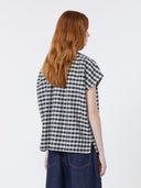 Chemise en batavia de coton et ramie - Bleu