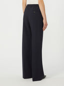 Pantalon en toile de pure laine - Bleu