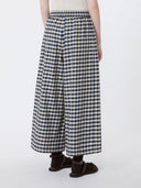 Pantalon en batavia de coton et ramie - Bleu