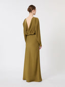 Robe en satin léger - Kaki