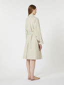 Trench-coat à double boutonnage en sergé imperméable - Naturel