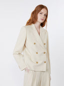 Blazer en viscose et lin - Beige