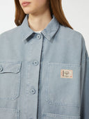 Veste d’inspiration vêtements de bureau en toile de coton - Azure