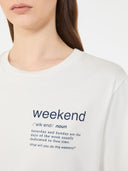 T-shirt en coton avec imprimé graphique - Blanc