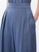 Pantalon en satin léger - Gris bleu