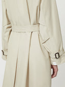 Trench-coat à double boutonnage en sergé imperméable - Naturel