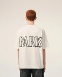 White Cotton Ami Paris Print T-shirt