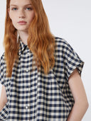 Chemise en batavia de coton et ramie - Bleu