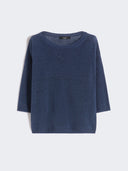 Pull oversize en fil de lin - Bleu