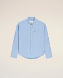 Blue Cotton Boxy Embroidered Ami De Coeur Shirt