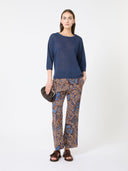 Pull oversize en fil de lin - Bleu