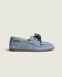 Mocassin bateau en denim brossé | Bleu clair