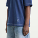 Short Sleeve Boxy Fit T-Shirt With Topstitched Ami