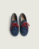 Mocassin bateau en denim brossé | Bleu foncé