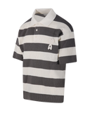 AMI WHITE COTTON SHORT SLEEVES POLO WITH ADC PATCH