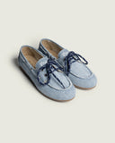 Mocassin bateau en denim brossé | Bleu clair