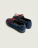 Mocassin bateau en denim brossé | Bleu foncé