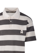 AMI WHITE COTTON SHORT SLEEVES POLO WITH ADC PATCH