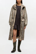 Parka en nylon léopard