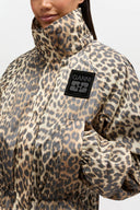 Parka en nylon léopard