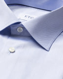 Chemise bleu clair en twill signature ETON