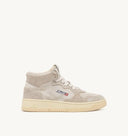BASKET AUTRY LOW CUIR BLANC DAIM ECRU