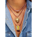 COLLIER - PURPLE TALISMAN Mya Bay