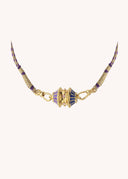 COLLIER - BIG TALISMAN BLUE/PURPLE Mya Bay