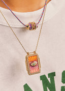 COLLIER - PINK RAINBOW EYE BOHEME Mya Bay