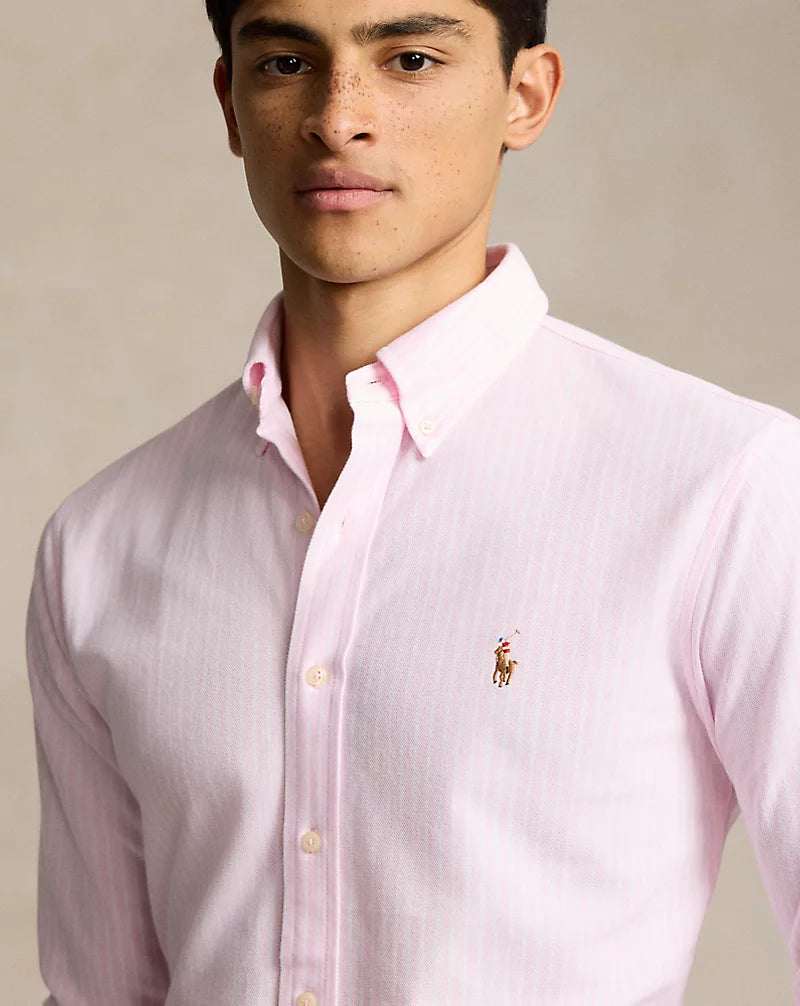 Chemise Oxford en coton piqué rayé Ralph Lauren— HENIN