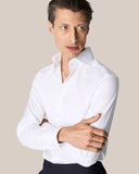 Chemise blanche en twill signature – Col italien ETON