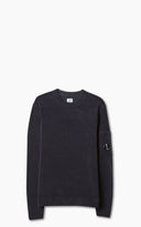 pull C.P. Company CHENILLE COTTON CREW NECK KNIT TOTAL ECLIPSE