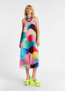 Robe caraco à imprimé graphique multicolore Essentiel