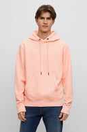 SWEAT À CAPUCHE COUPE DÉCONTRACTÉE EN COTON MÉLANGÉ AVEC LOGO BRODÉ BOSS