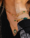 collier NILAI Salomé malachie (serpent)
