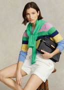 pull Ralph Lauren rayé torsadé à col rond