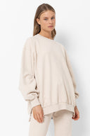 Ame Ulla Oversized Sweatshirt | Marled Ivory