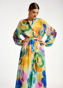 Robe chemise midi à imprimé fleuri Essentiel