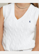 debardeur Ralph Lauren col en V torsadé en coton