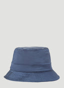 Logo Patch Bucket Hat in Blue Stone Island