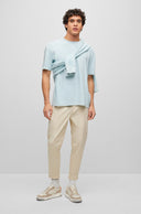 T-SHIRT OVERSIZE EN JERSEY DE COTON AVEC LOGO BRODÉ BOSS
