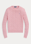 pull Ralph Lauren torsadé à col rond en coton Enregistrer dans les favoris
