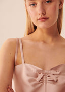 robe Tara Jarmo  Rosabel nude en satin